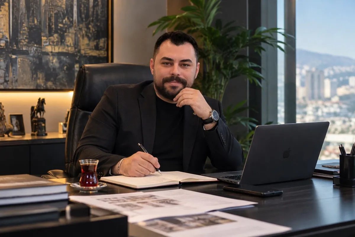 Kurucu Çağrı Pekdoğan çalışma ofisinde